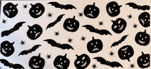 Jack o lantern & bats decal