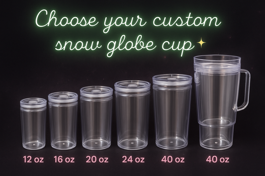 Choose your custom snow globe cup